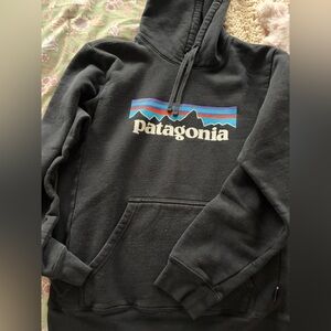 Patagonia Black Hoodie with Logo